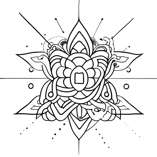 calm mind tattoo design idea