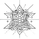 calm mind tattoo design idea