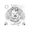 calm mind tattoo design idea