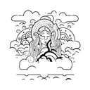calm mind tattoo design idea