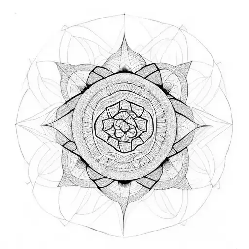 Metatron cube, mandala tattoo design idea