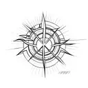 Christian cross with clouds and sun tattoo design idea