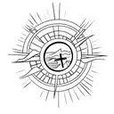 Christian cross with clouds and sun tattoo design idea