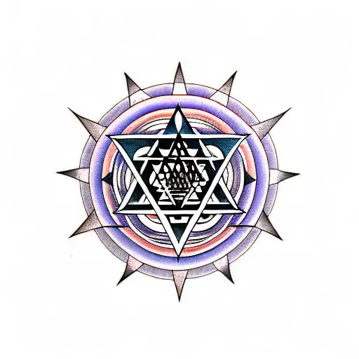 sri yantra tattoo design idea