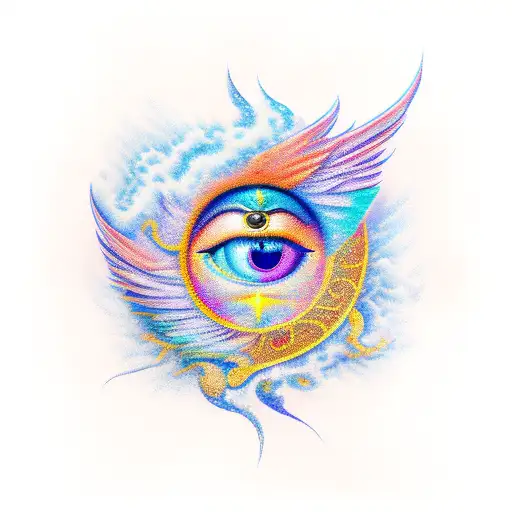 phoenixavec soleil tattoo design idea