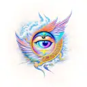 phoenixavec soleil tattoo design idea