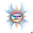phoenixavec soleil tattoo design idea