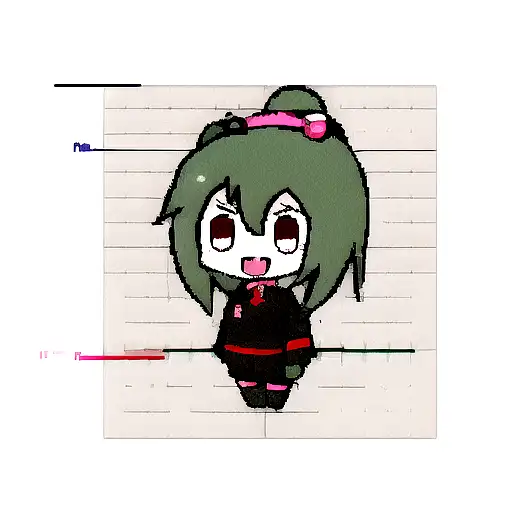 An anime-inspired character coding in binary tattoo design idea