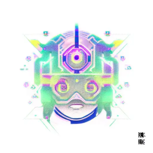 An anime-inspired character coding in binary tattoo design idea