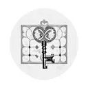 A blackwork tattoo of a vintage key with intricate patterns and the dates of your grandparents' passing, symbolizing the key to your heart that they will always hold. tattoo design idea