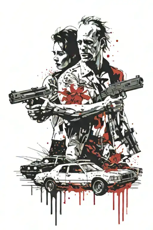 Natural Born Killers movie tattoo design idea