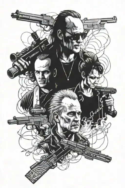 Natural Born Killers movie tattoo design idea