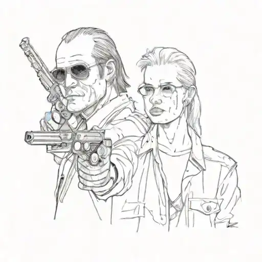 Natural Born Killers movie tattoo design idea