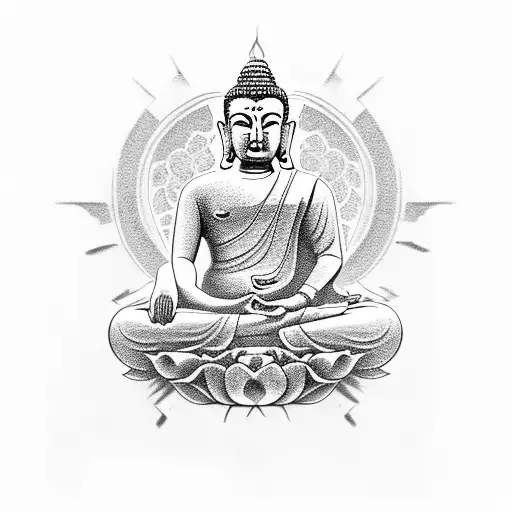 Buddha Ganesha bodybuilders tattoo design idea