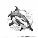 orcas in Norway  tattoo design idea