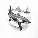 orcas in Norway  tattoo design idea