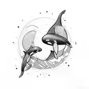 orcas in Norway  tattoo design idea