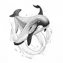 orcas in Norway  tattoo design idea