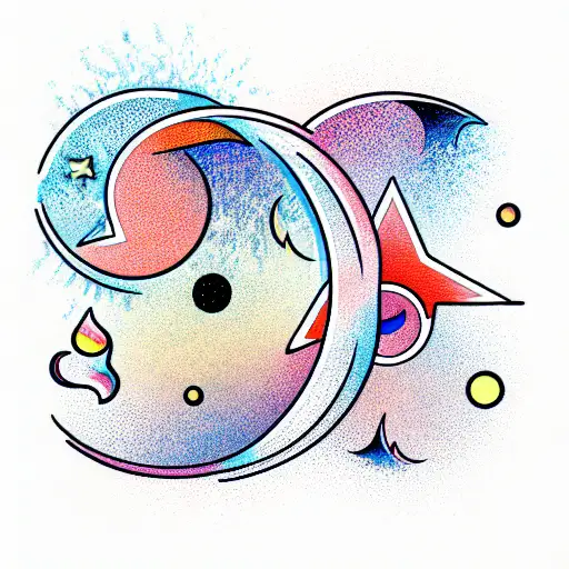 triple moon tattoo design idea