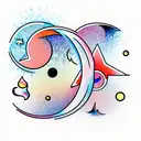 triple moon tattoo design idea