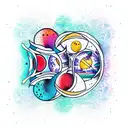 triple moon tattoo design idea