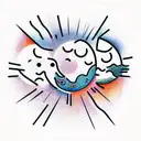 triple moon tattoo design idea