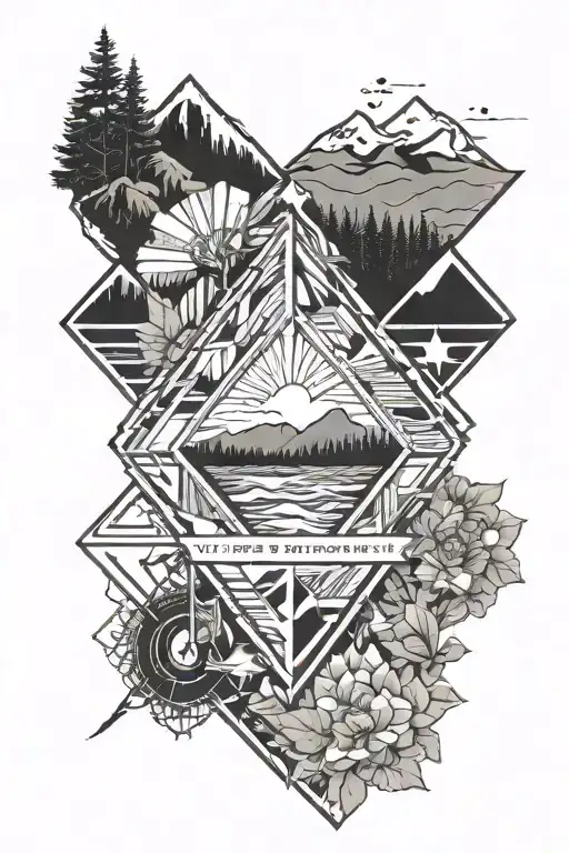 Yellowstone themed tattoo that reads "Life is plenty hard.  There's no need to help it" tattoo design idea