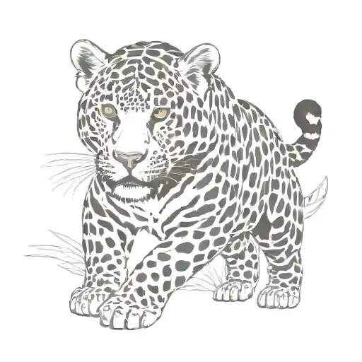 jaguar small tattoo design idea