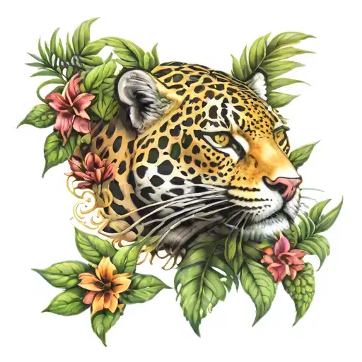 jaguar jungle small tattoo tattoo design idea
