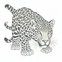 jaguar small tattoo design idea