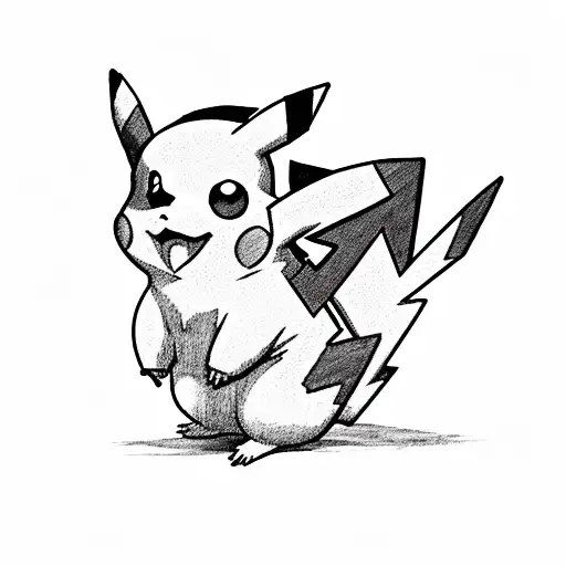 pikachu tattoo design idea