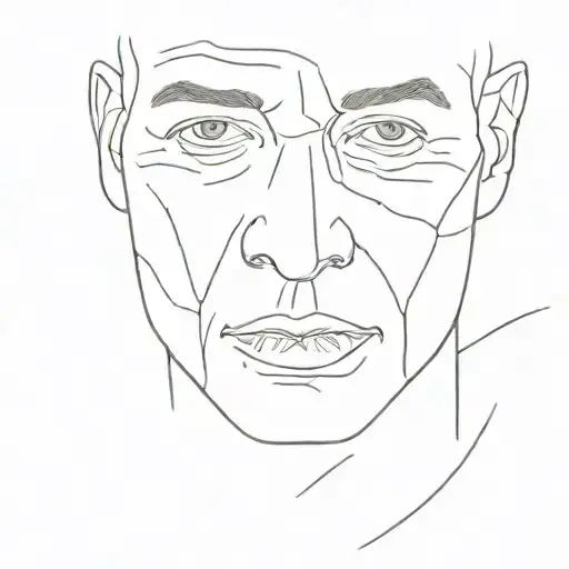 Boris Pistorius face tattoo design idea