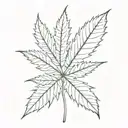 weed leaf tattoo design idea