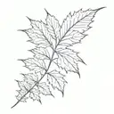 weed leaf tattoo design idea