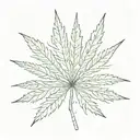 weed leaf with blunt  tattoo design idea