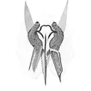 scissors on the heart tattoo design idea