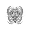 Feathered serpent tattoo design idea