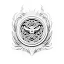 Feathered serpent tattoo design idea