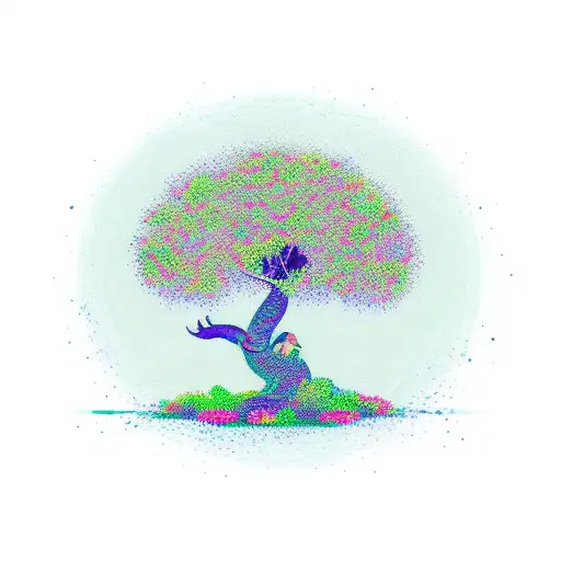 money tree tattoo design idea