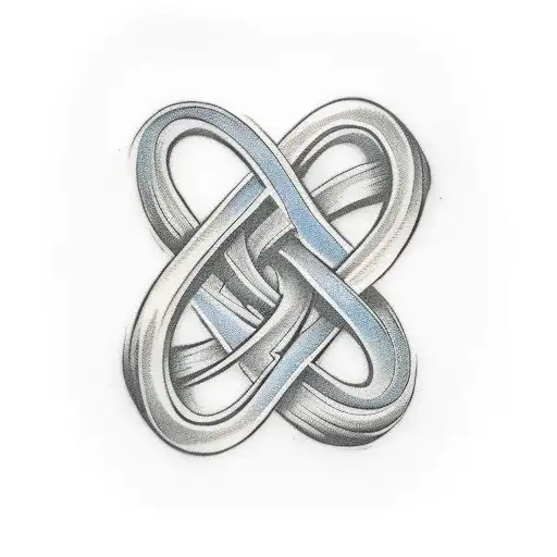 Infinity Symbol with Hearts with names of Precious and Kamo  tattoo design idea