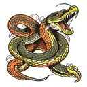 a snake biting its own tail tattoo design idea