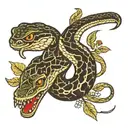 a snake biting its own tail tattoo design idea