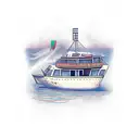 burn the boat success by any means tattoo design idea