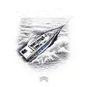 burn the boat success by any means tattoo design idea