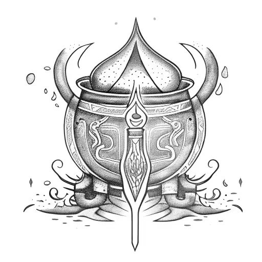 Cauldron of Awen tattoo design idea
