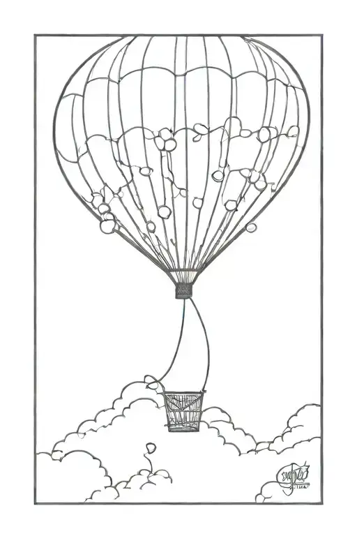 Balloon tattoo design idea