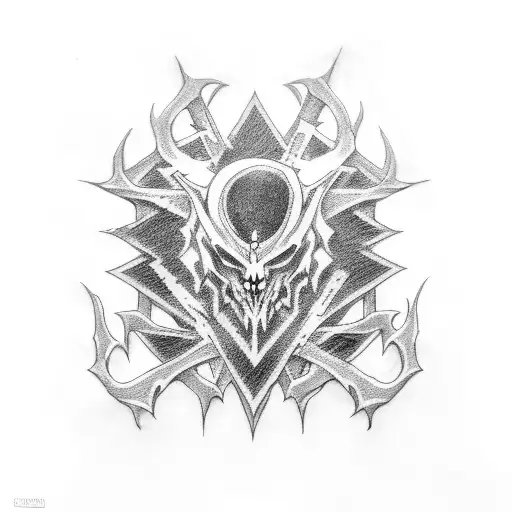 Black metal band logo tattoo design idea