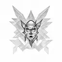 Black metal band logo tattoo design idea