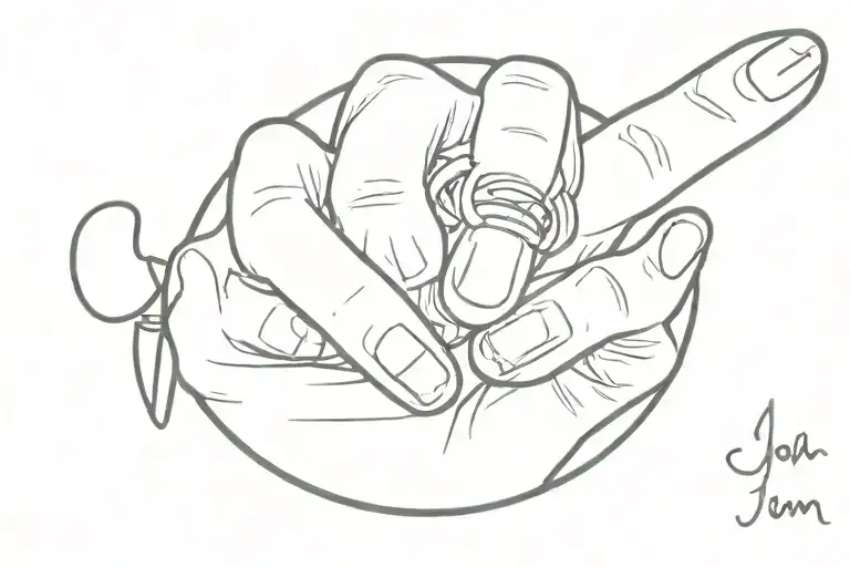 the word JAM on the inner ring finger tattoo tattoo design idea