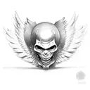 Angel killing devil tattoo design idea